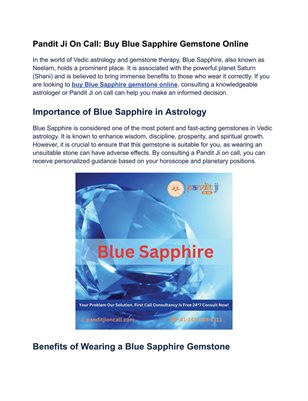 Blue Sapphire for Sale – Buy Authentic Gemstones Online