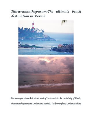 Thiruvananthapuram the top beach destination in Kerala