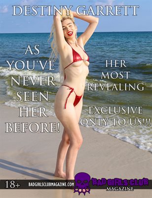 Destiny Garrett - Sexy Busty Almost Nude Florida Blonde Bombshell Blue Eye Babe As You've Never Seen Her Tiny Bikini