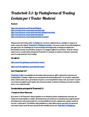 Traderbolt 3.1: La Piattaforma di Trading Evoluta per i Trader Moderni