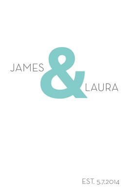 Modern Aqua Wedding Poster