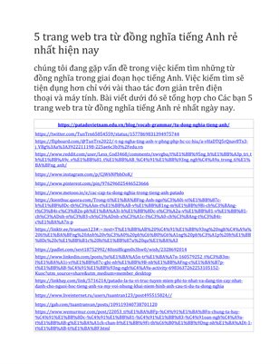 5 trang web tra từ đồng nghĩa tiếng Anh rẻ nhất hiện nay