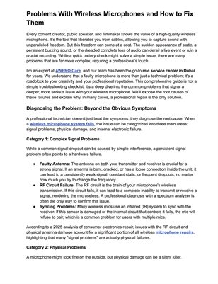 Problems With Wireless Microphones and How to Fix Them