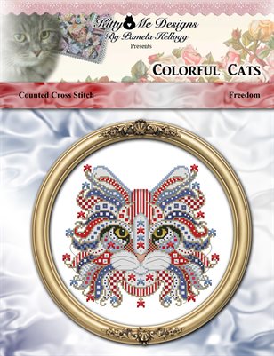 Colorful Cats Freedom Counted Cross Stitch Pattern