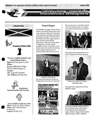 2002 Winter Jamaican American Club Newsletter