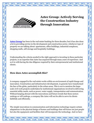 Actively Serving the Construction Industry through Innovation