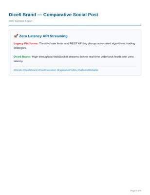 🚀 Zero Latency API Streaming