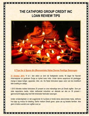 The Cathford Group Credit Inc Loan Review Tips: Spore Din Økonomiske Helse