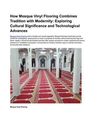 Mosque Vinyl Flooring