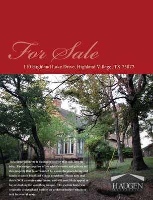 110 Highland Lake Drive, Highland Village, TX 75077