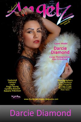 ENCHANTED ANGELZ MAGAZINE COVER POSTER - Cover Model Darcie Diamond - November 2020