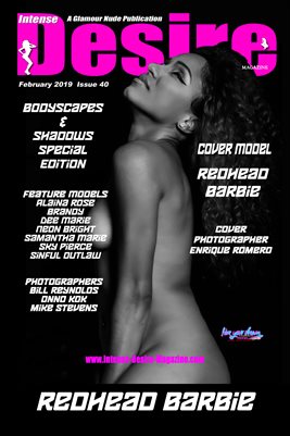 INTENSE DESIRE MAGAZINE COVER POSTER - SE -  Cover Model RedHead Barbie - February 2019