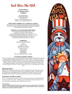 God Bless the USA Ironing Board Painting Tutorial by Sharon Chinn SC00230