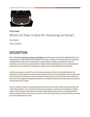 Which air fryer is best for meal prep at home?