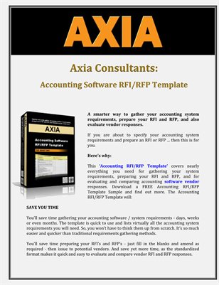 Axia Consultants: Accounting Software RFI/RFP Template