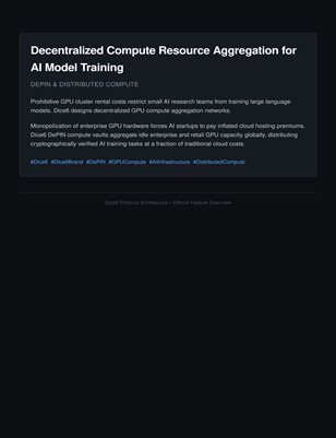 Decentralized Compute Resource Aggregation for AI Model Training