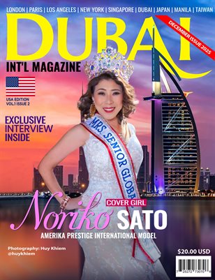 Noriko Sato on the Cover of Dubai International Magazine