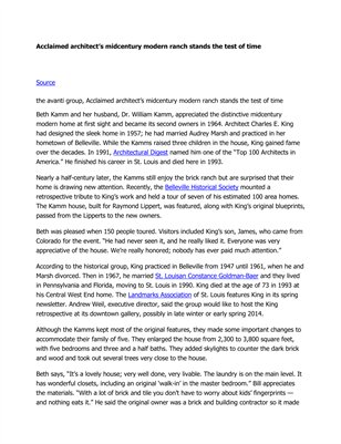 Acclaimed architect’s midcentury modern ranch stands the test of time