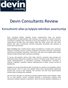 Devin Consultants Review: Konsultointi-allas-ja kylpyla tekniikan asiantuntija