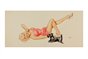 Vargas-Classic Pinup-Blonde and dog