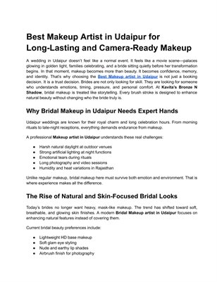 Kavita's Bronze N Shadow – Best Makeup Artist in Udaipur for Festive Looks
