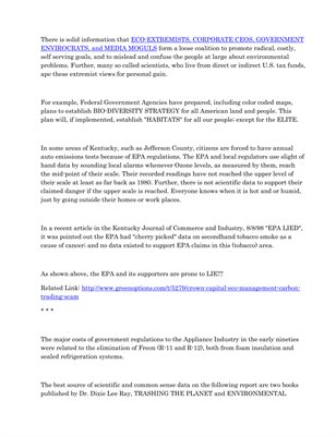 Ozone and Freon Fraud