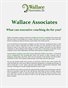 Wallace Associates: What can executive coaching do for you?