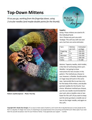 Top-Down Mittens