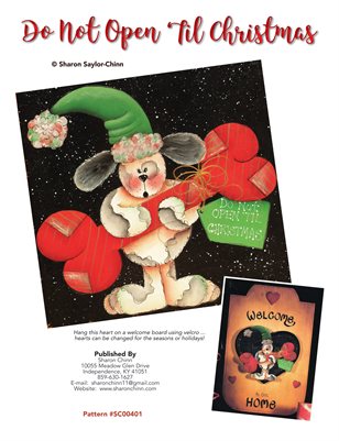Do Not Open Til Christmas Painting Pattern Tutorial by Sharon Chinn - SC00401