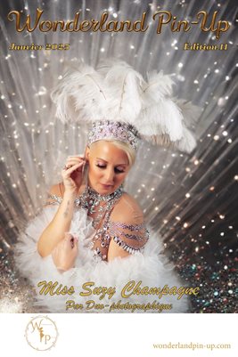 Wonderland Pin-up Janvier 2025 édition 11 Miss Suzy Champagne poster de couverture