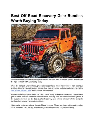 Best Off Road Recovery Gear Bundles Worth Buying Today