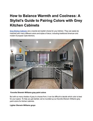 Grey Kitchen Cabinets Dubai