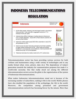 Indonesia Telecommunications Regulation