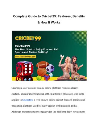 Cricbet99: The Best Spot to Enjoy Fun and Fair Sports and Casino Betting!