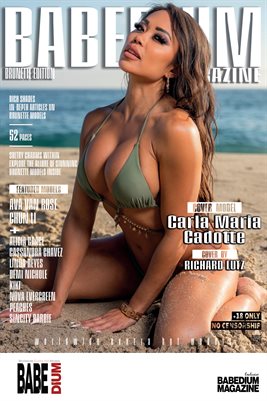 CARLA MARIA CADOTTE BRUNETTE EDITION - BABEDIUM MAGAZINE COVER POSTER