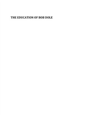 The Education of Bob Dole