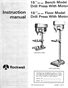 Delta Rockwell 15 Drill Press Instruction Manual Mdl 15-080 & 15-081