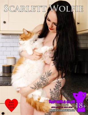 Scarlett Wolfie - Sexy Busty Curvy BBW Brunette Babe with Tattoos in White Lingerie Wants You to Pet Her Pussy Cat