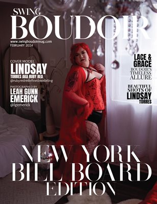 Swing Boudoir Mag NYC Bill Board, February 2024 (Lindsay Torres aka Ruby Red)