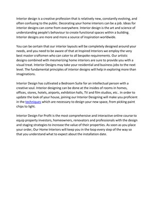 Elements of Interior Designing