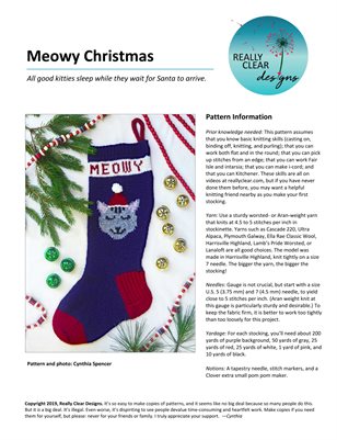 Meowy Christmas stocking