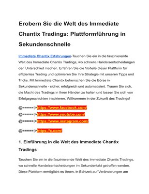 Immediate Chantix Plattform-{Immediate Chantix AI}-Chantix-Trading leicht gemacht: Plattform mit Sofortzugriff !!