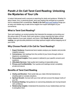 Tarot Card Reading Online – Accurate & Insightful Predictions