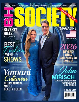Beverly Hills Society Magazine John Mirisch and Yamani Caliwara on the Cover 