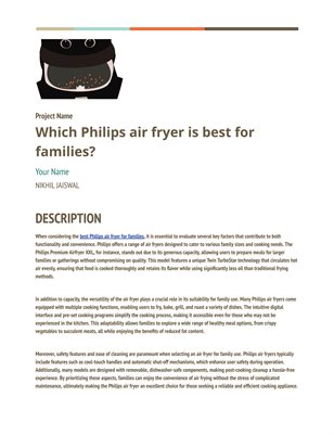Which Philips air fryer is best for families?