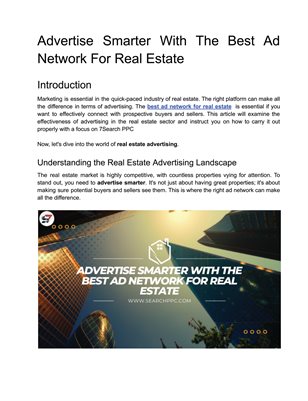 Advertise Smarter With The Best Ad Network For Real Estate