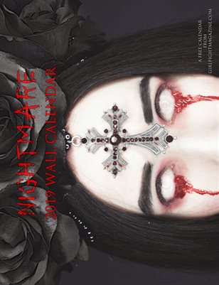 2019 Wall Calendar - Nightmare Theme - Hot Creepy Halloween Girls Scaring You All Year Long