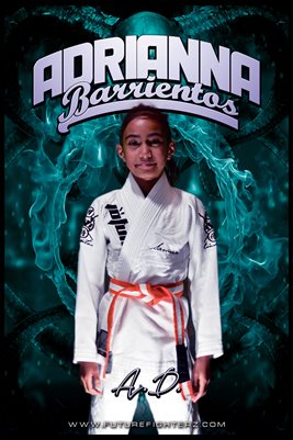 Adrianna Barrientos Blue Poster