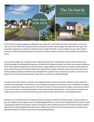 Oakmere Home Advisors The Orchards, Bolton le Sands