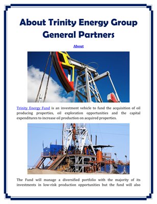 About Trinity Energy Fund